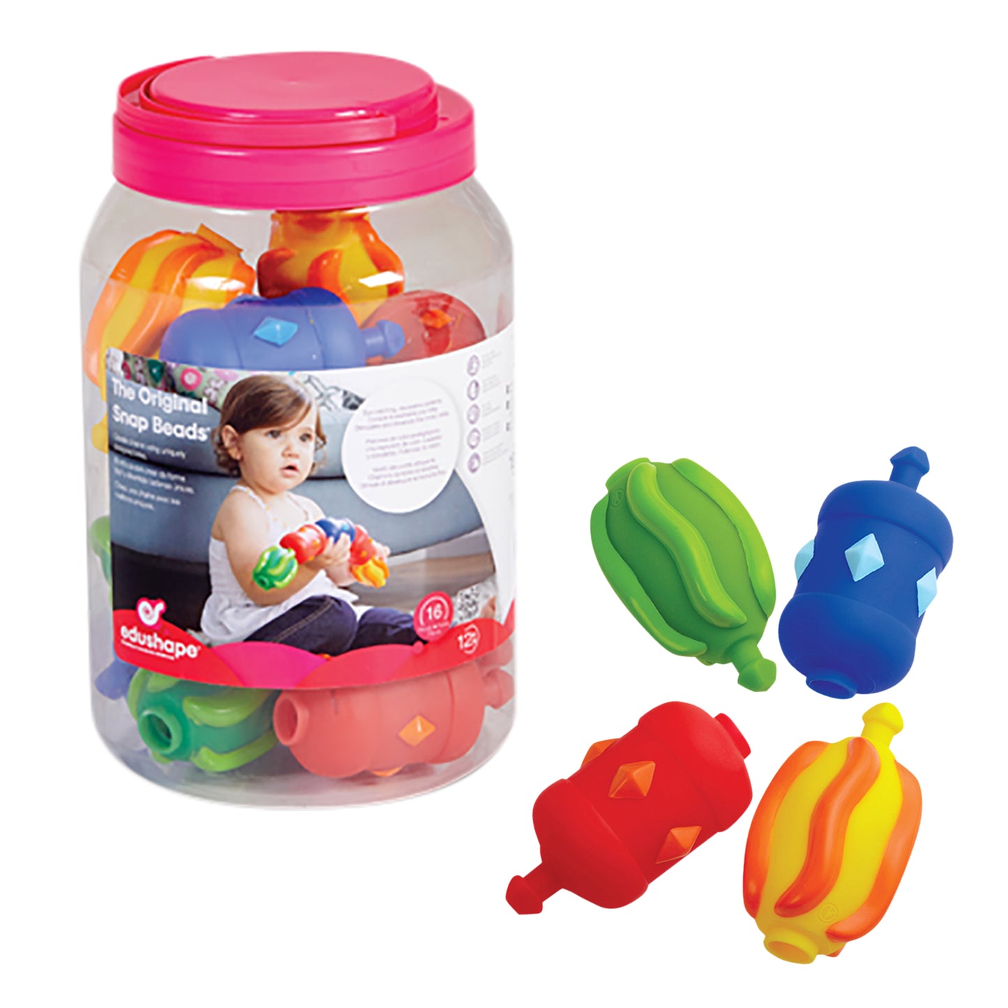 Sensory Snap Beads, Jar