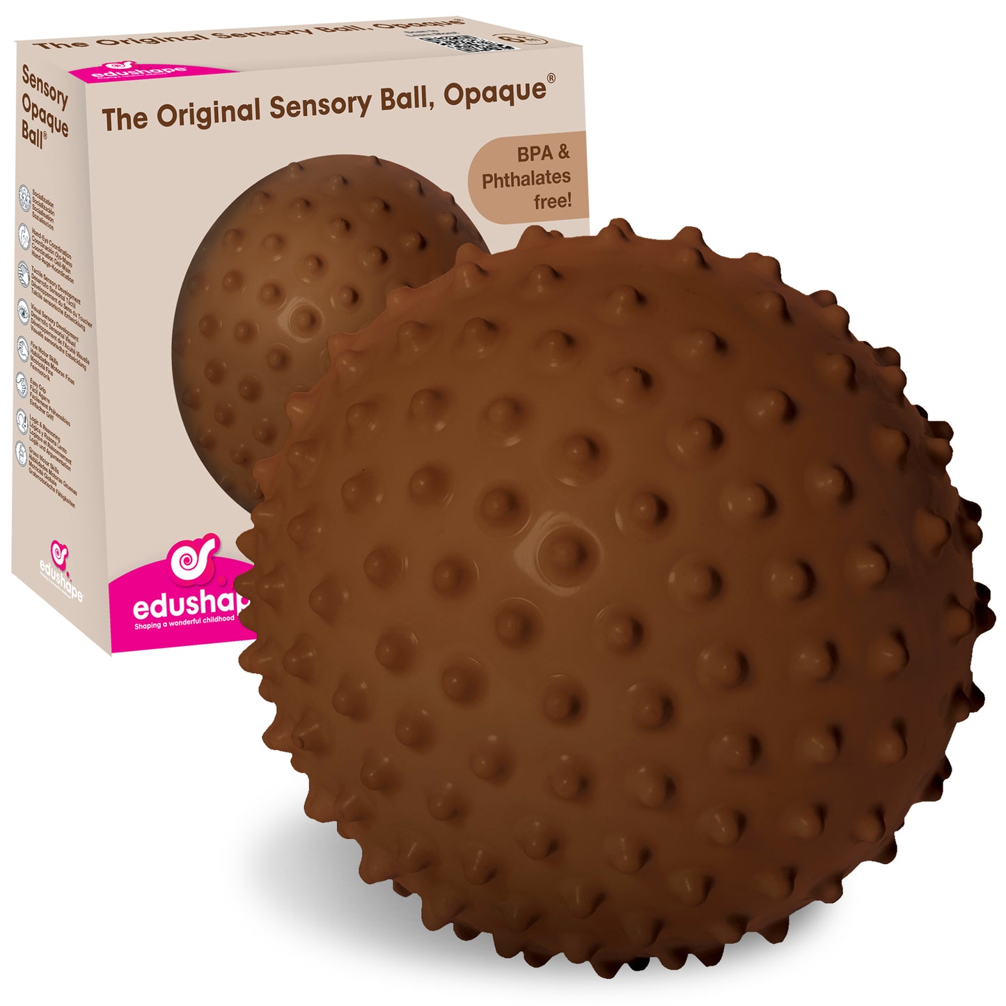 The Original Sensory Ball, Opaque in Boho Chic (Brown)