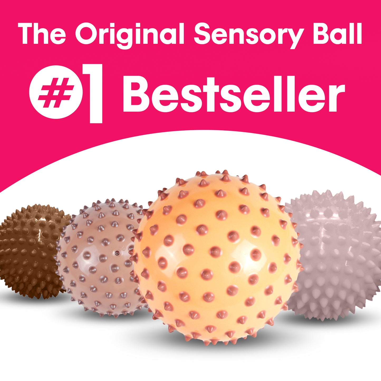 The Original Sensory Ball, Color Dots in Boho Chic (Cream)