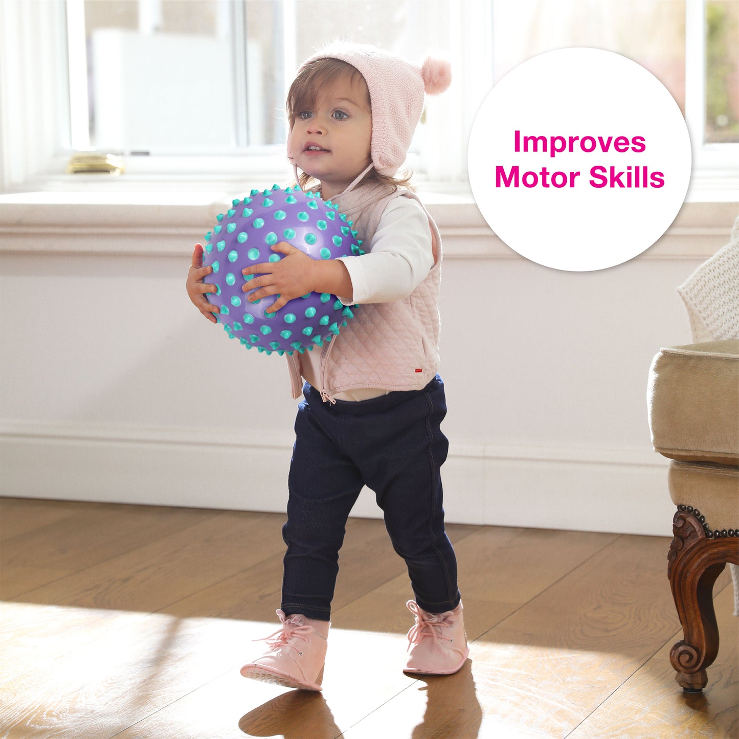 The Original Sensory Ball, Color Dots (Purple & Blue)