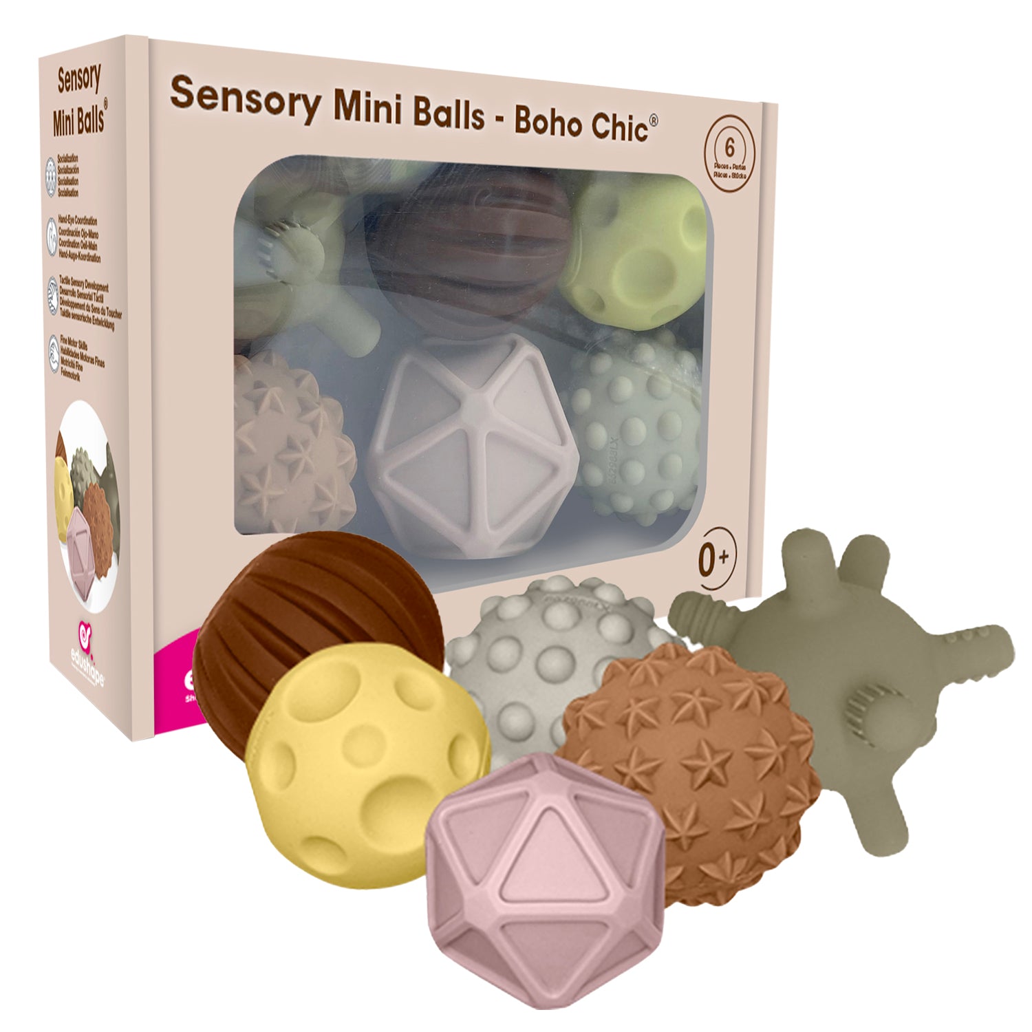 Sensory Mini Balls, Boho Chic – Edushape