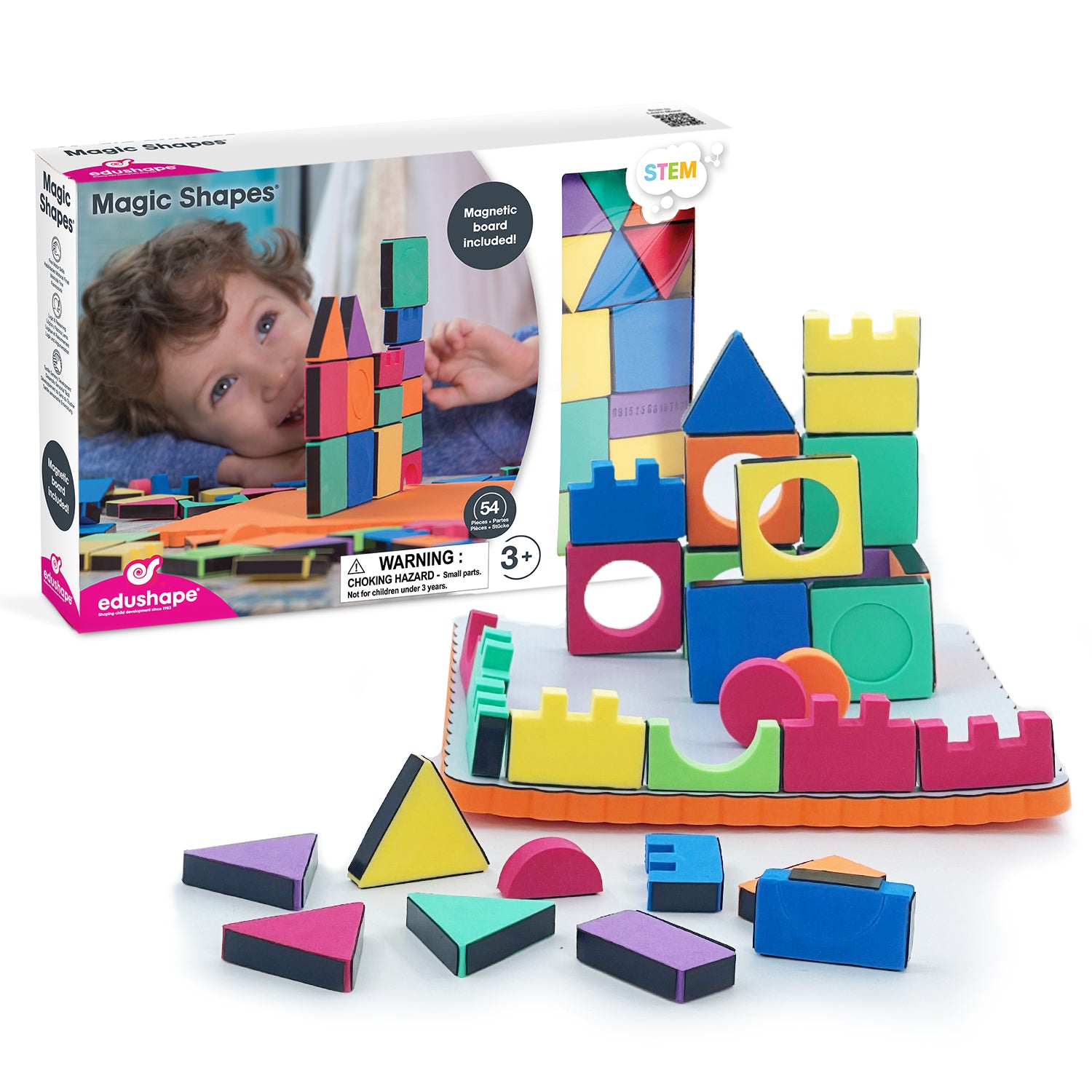 Magic Shapes Magnetic Building Blocks ENJOY LEARNING DIFFERENT SHAPES