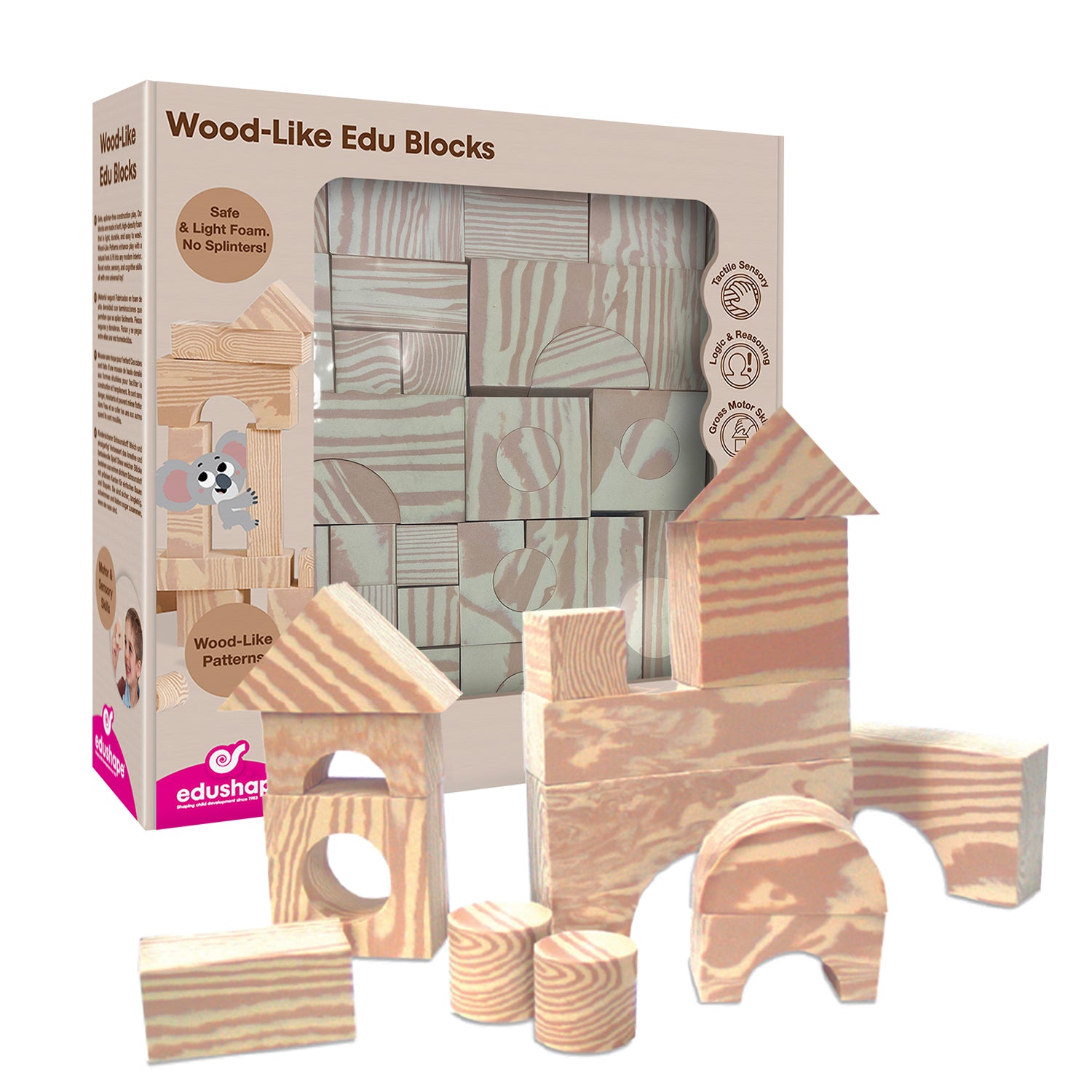 Block Like Wood-Like Edu-Blocks, 1 3/8'' – Edushape