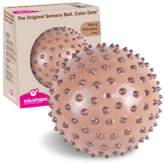 The Original Sensory Ball, Color Dots in Boho Chic (Coffee)