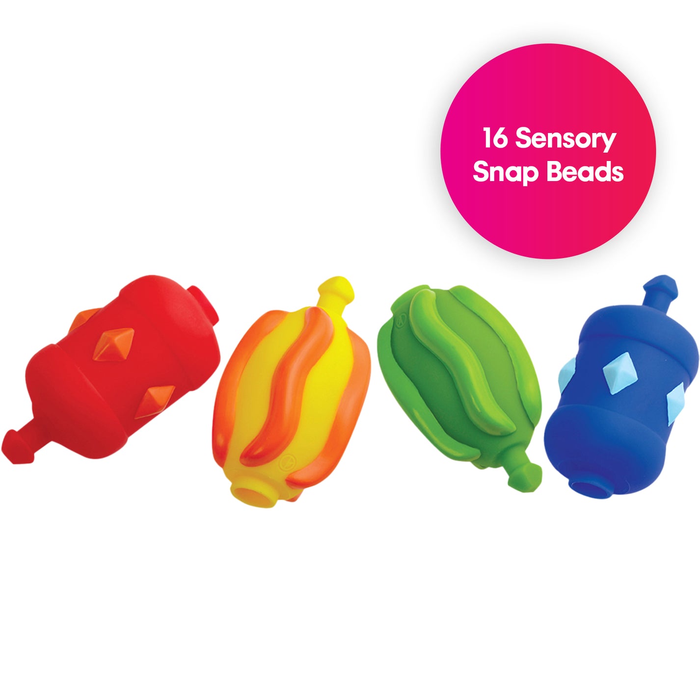 Sensory Snap Beads, Jar Edushape