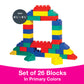 Flexi Edu-Blocks, Giant, 4 1/2'' (26 pc)