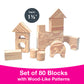 Wood-Like Edu-Blocks, 1 3/8''