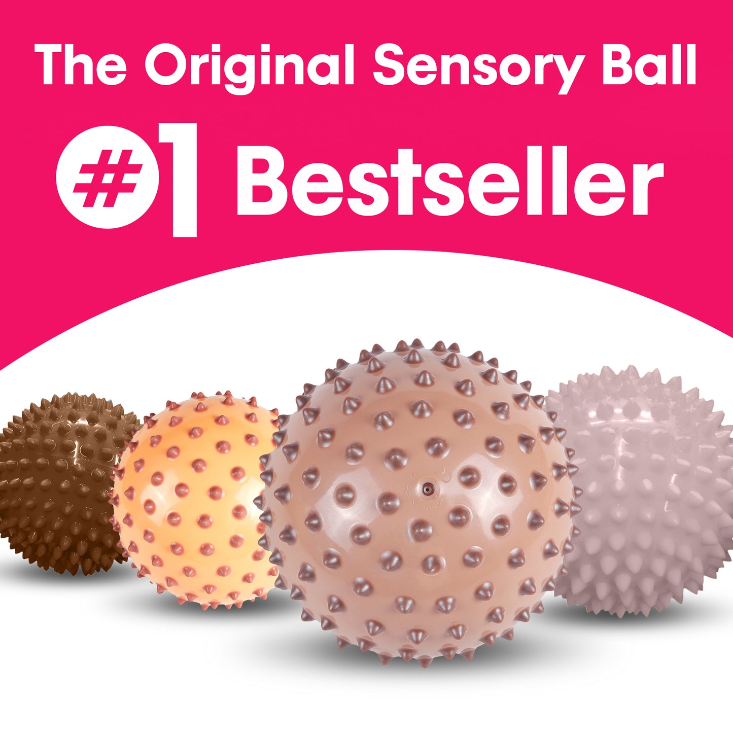 The Original Sensory Ball, Color Dots in Boho Chic (Coffee)